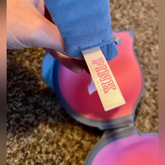 Pink Victoria’s Secret PINK Bra Bundle flower cheetah blue purple 36DD Underwire - Picture 12 of 16